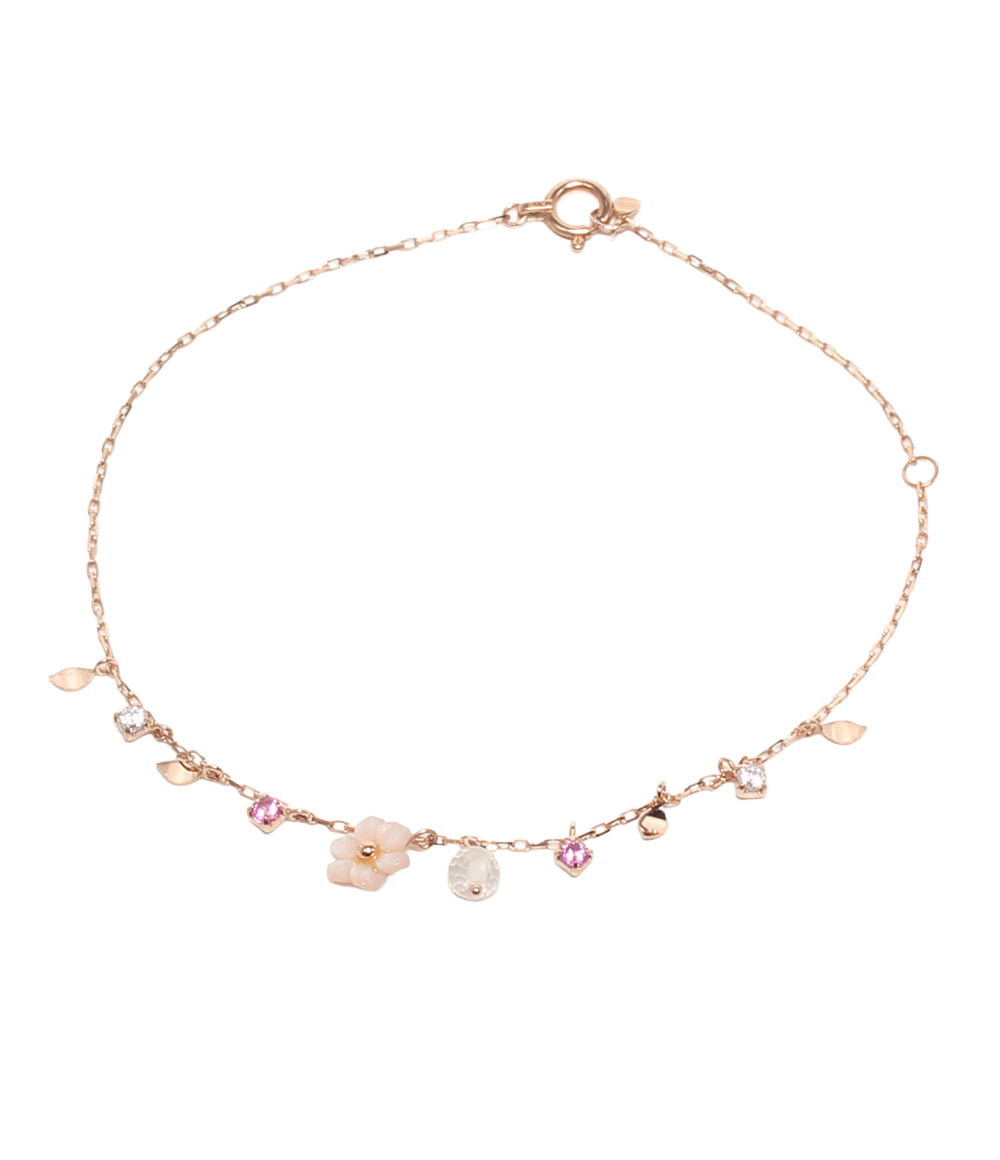 美品 Samantha Tiara ブレスレット K10 フラワーモチーフ 花モチーフ レディース サマンサティアラ