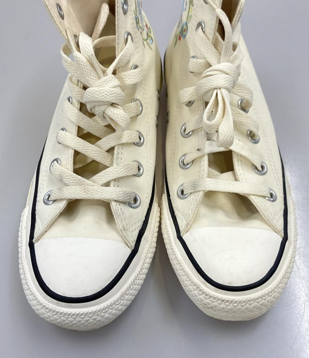 CONVERSE ハイカットスニーカー 刺繍 オールスター PLTS フラワーパッチ レディース SIZE 23.0 (M) コンバース