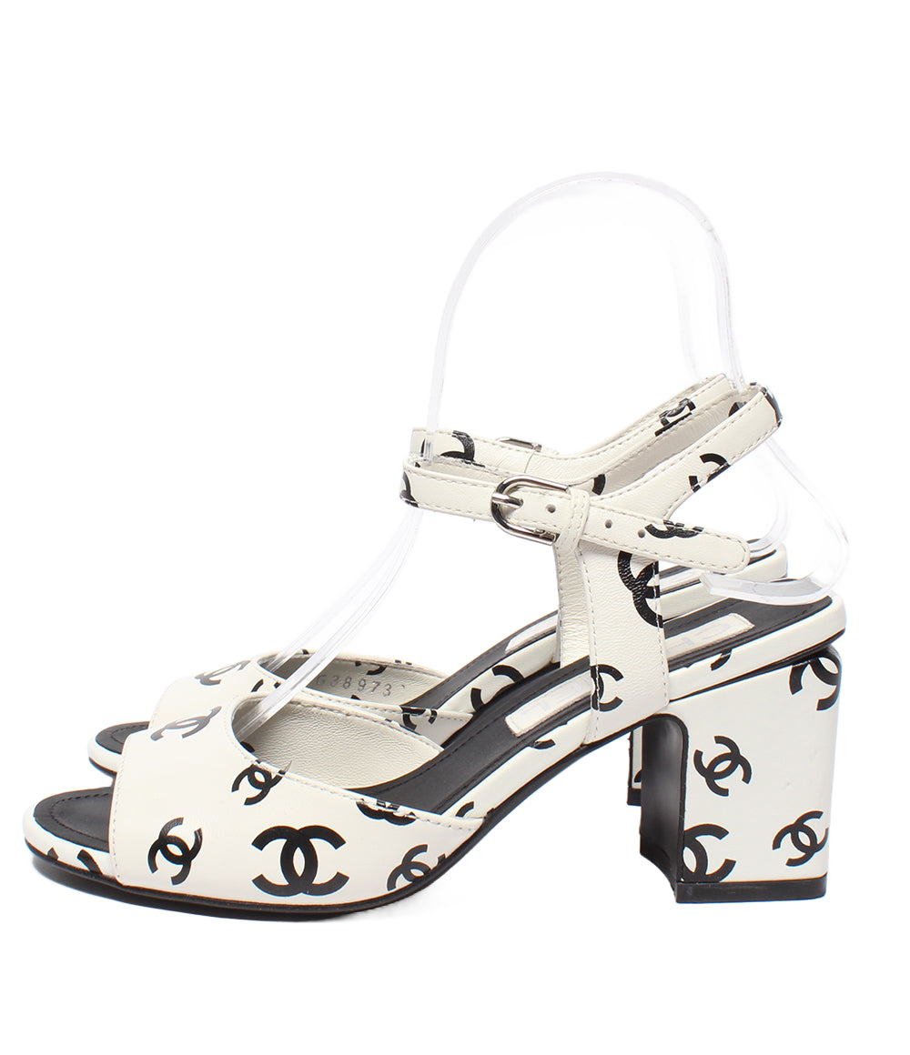 CHANEL サンダル ココマーク 総柄 レディース SIZE 35C シャネル