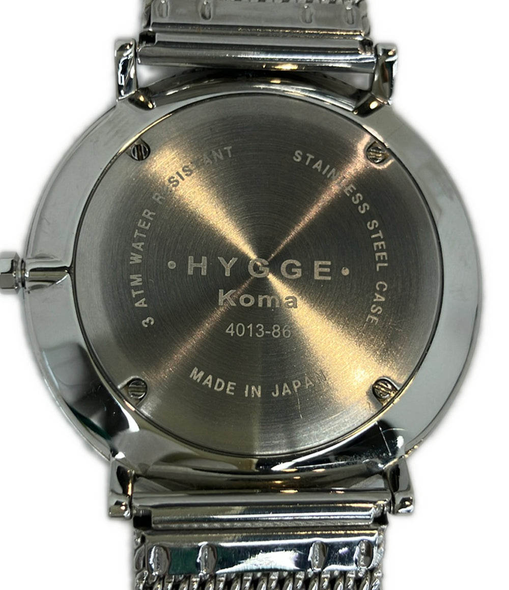 HYGGE 腕時計 クオーツ シルバー 4013-86 メンズ ヒュッゲ