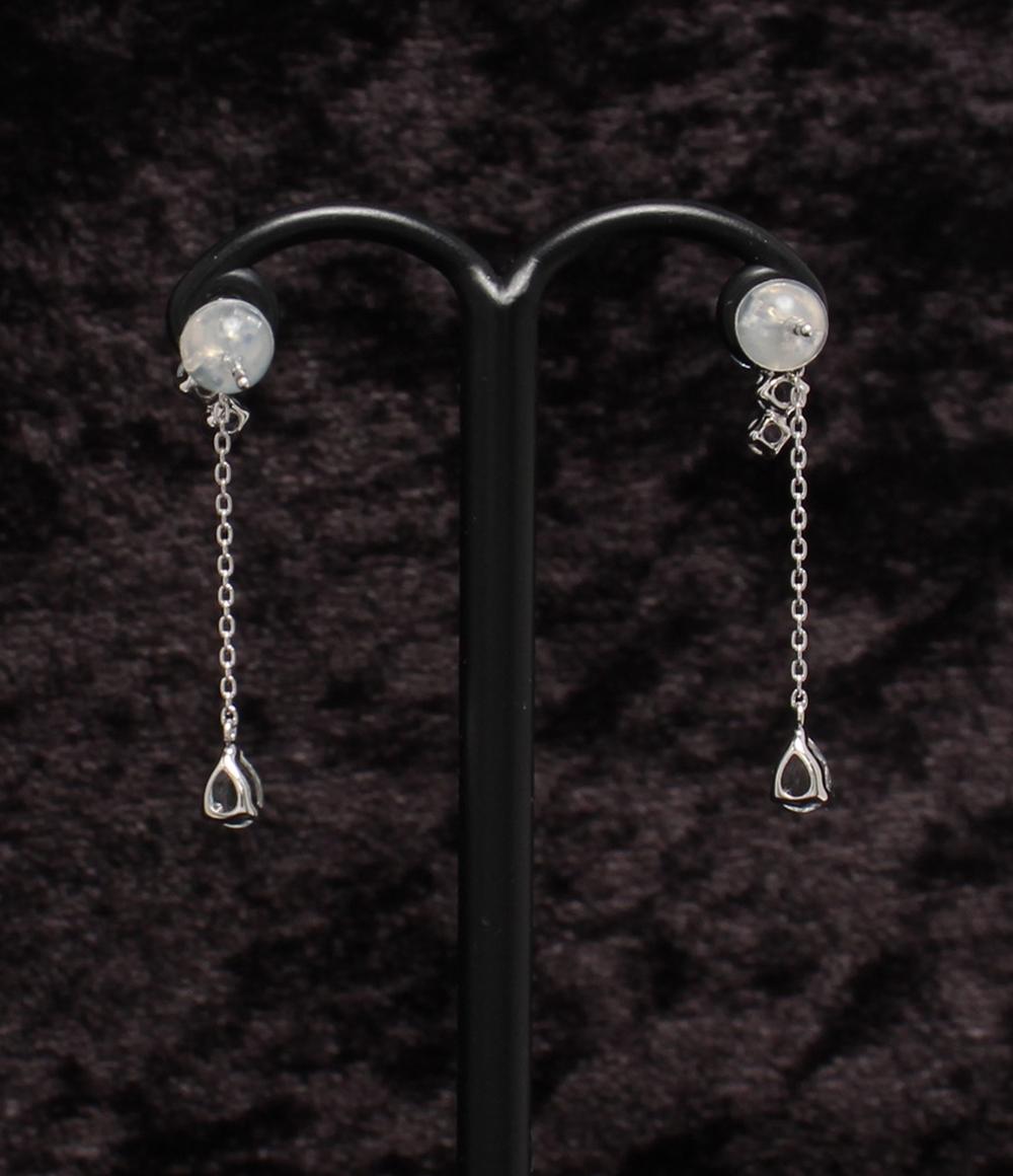 美品 4℃ ピアス K10 ブルートパーズ ホワイトトルマリン ホワイトトパーズ レディース ヨンドシー