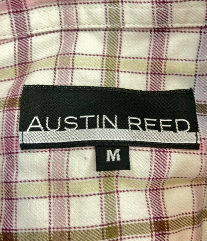 美品 オースチンリード ウール混チェック柄ワイドカラー長袖シャツ メンズ SIZE M (M) Austin Reed