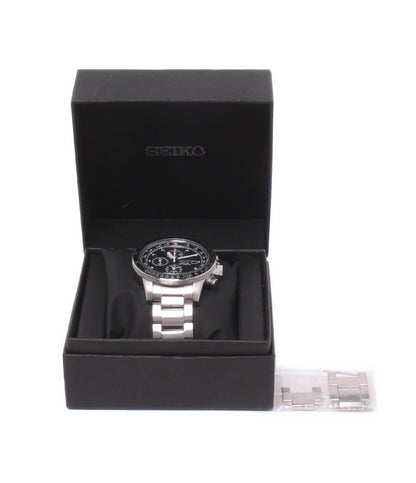 SEIKO 腕時計 プロスペックス PROSPEX ソーラー ブラック V172-0AC0 メンズ セイコー
