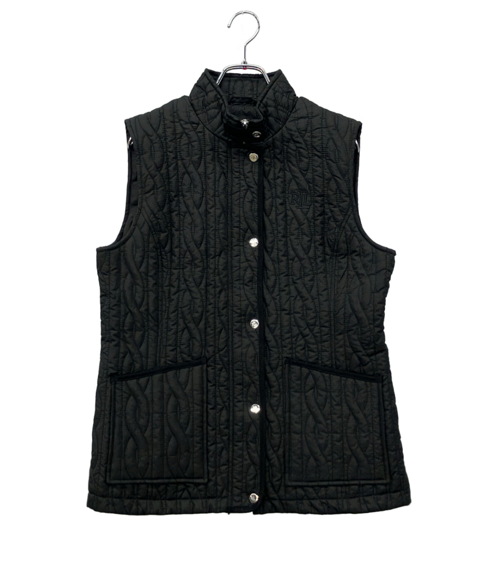 美品 LAUREN RALPH LAUREN ケーブルキルティング ハイネックベスト WMLROTWS2820290 レディース SIZE M ローレンラルフローレン