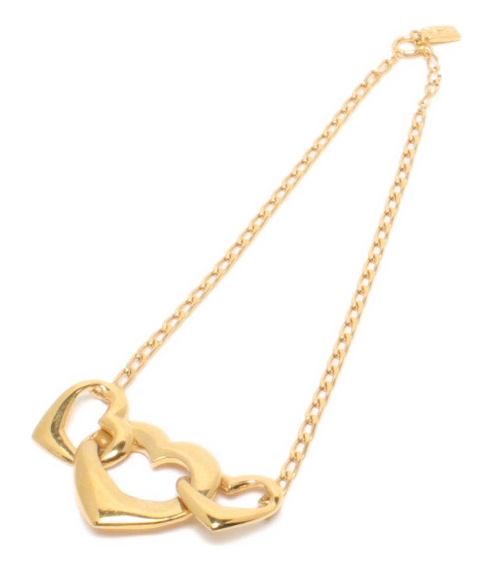 イヴ・サンローラン ネックレス トリプルハート レディース YVES SAINT LAURENT