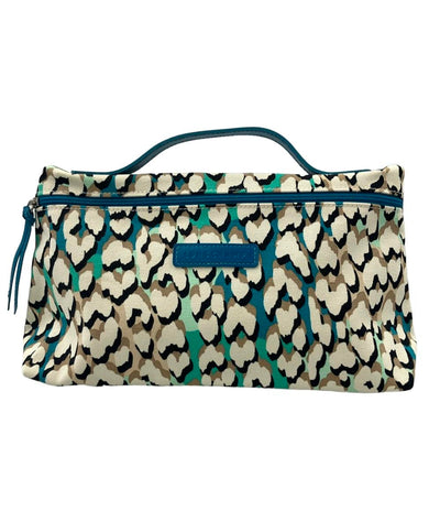 LONGCHAMP ポーチバッグ キャンパス レオパード柄 レディース ロンシャン