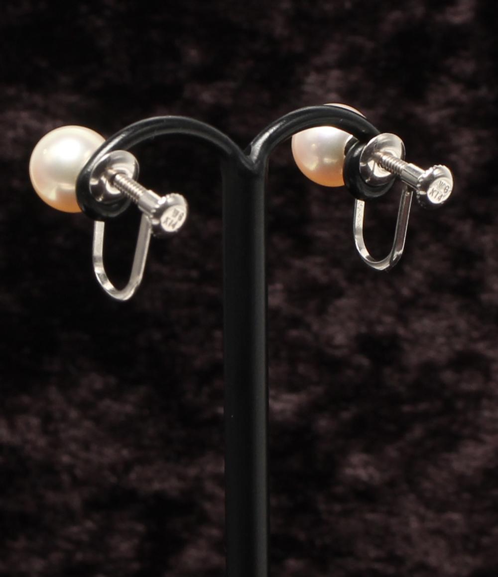 イヤリング K14WG パール 7.6mm レディース