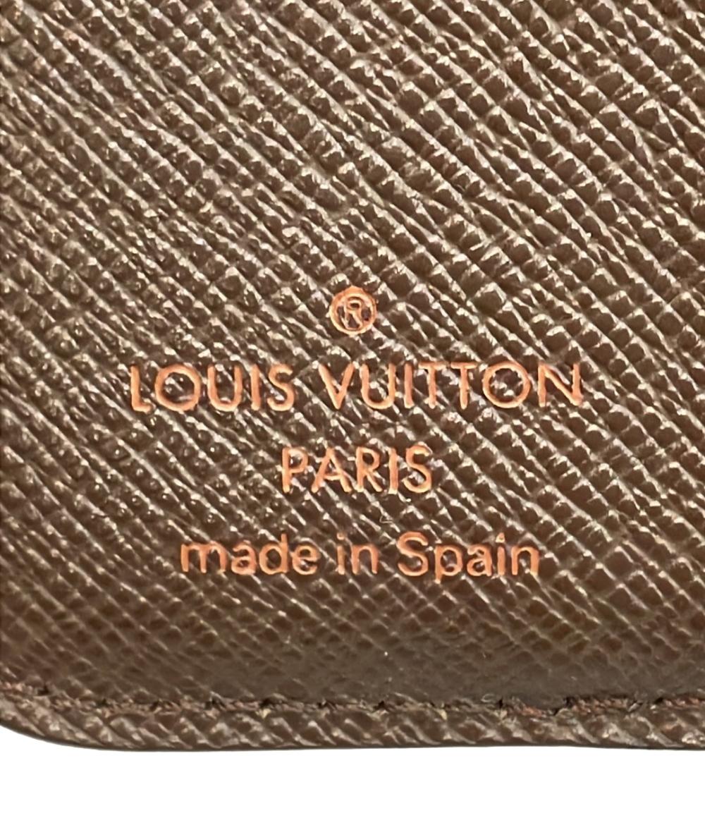 LOUIS VUITTON 二つ折り財布 コンパクトジップ ダミエ N61668 レディース メンズ ルイ・ヴィトン