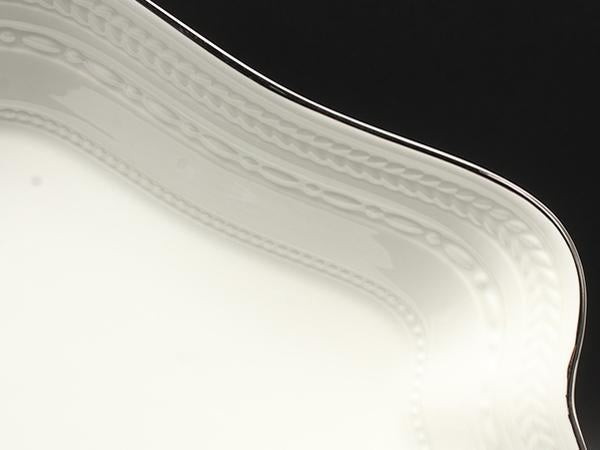 WEDGWOOD ダイヤディッシュ 皿 22cm インタグリオ プラチナ ウエッジ