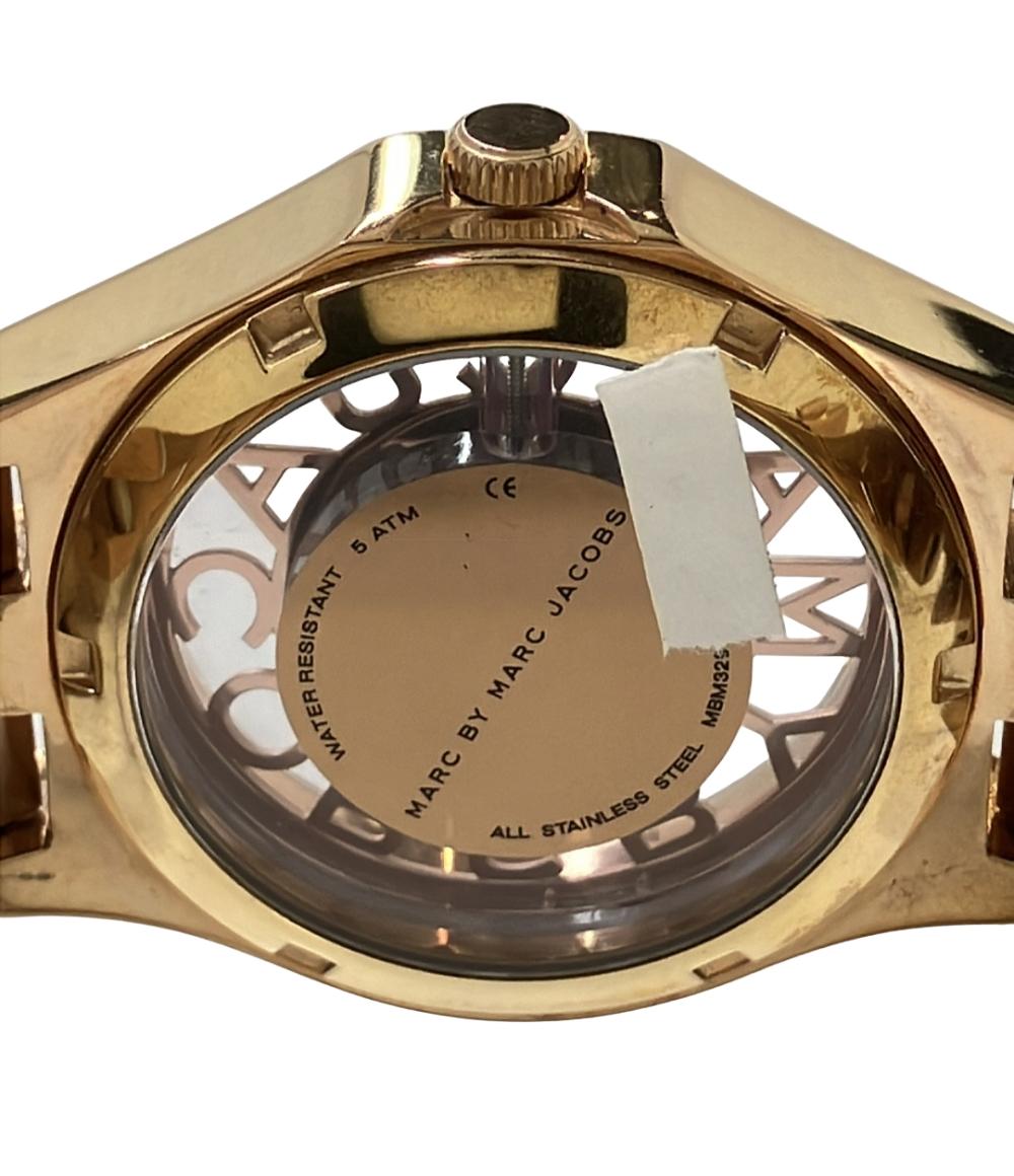 美品 稼働品 MARK JACOBS マークジェイコブス 腕時計 クオーツ MARC BY MARC JACOBS 腕時計 クオーツ ゴールド MBM3293 レディース