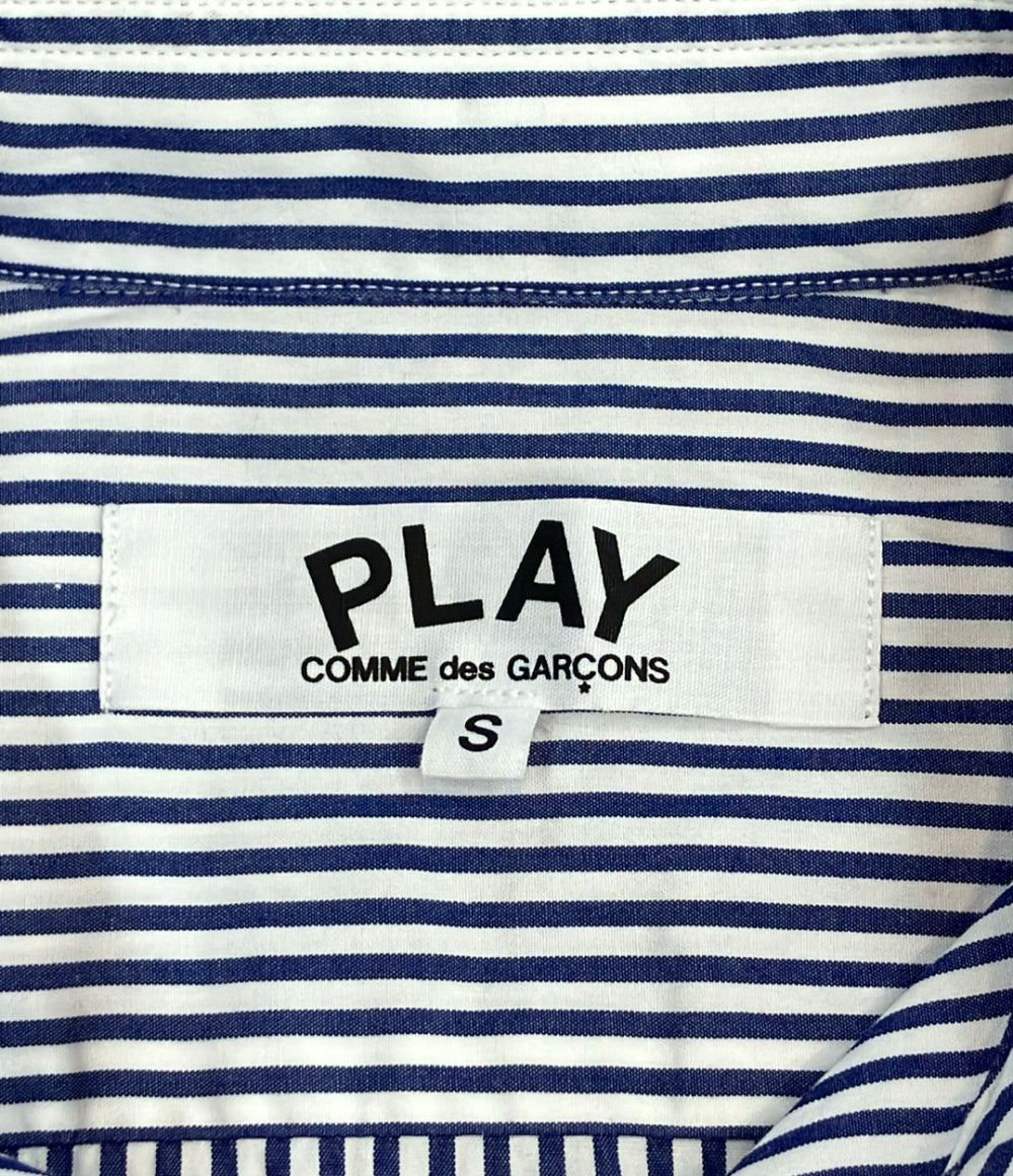 PLAY COMME des GARCONS 長袖 ストライプ シャツ メンズ SIZE S プレイコムデギャルソン