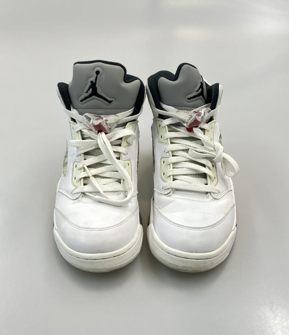 NIKE ハイカットスニーカー × Supreme AIR JORDAN 5 RETRO 824371-101 メンズ SIZE 28.0 (XL) ナイキ