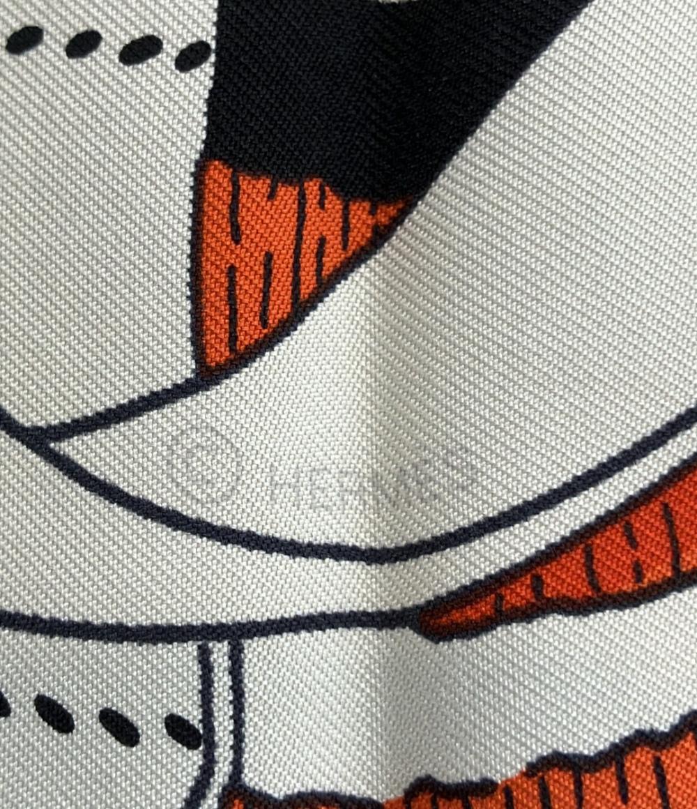 美品 エルメス スカーフ カレ90 シルク100% 馬銜 Mors a Jouets レディース HERMES