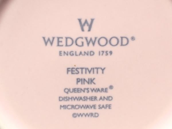 美品 WEDGWOOD マグカップ 2点セット ペア フェスティビティ ピンク ウエッジウッド