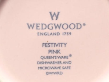 美品 WEDGWOOD マグカップ 2点セット ペア フェスティビティ ピンク ウエッジウッド