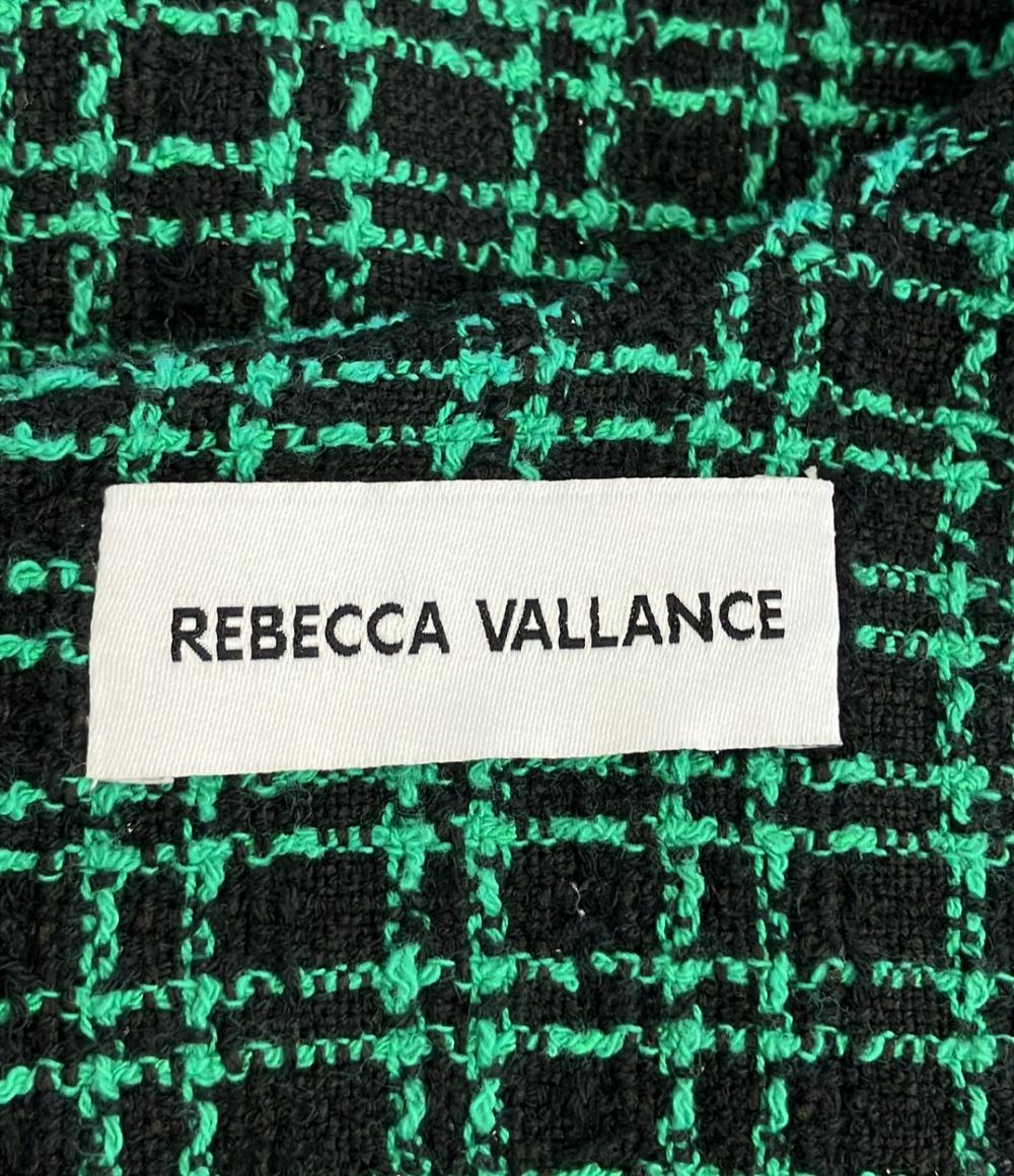 美品 REBECCA VALLANCE 長袖 チェックツイード ワンピース レディース SIZE 10 レベッカヴァランス