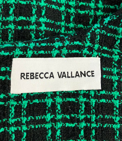 美品 REBECCA VALLANCE 長袖 チェックツイード ワンピース レディース SIZE 10 レベッカヴァランス