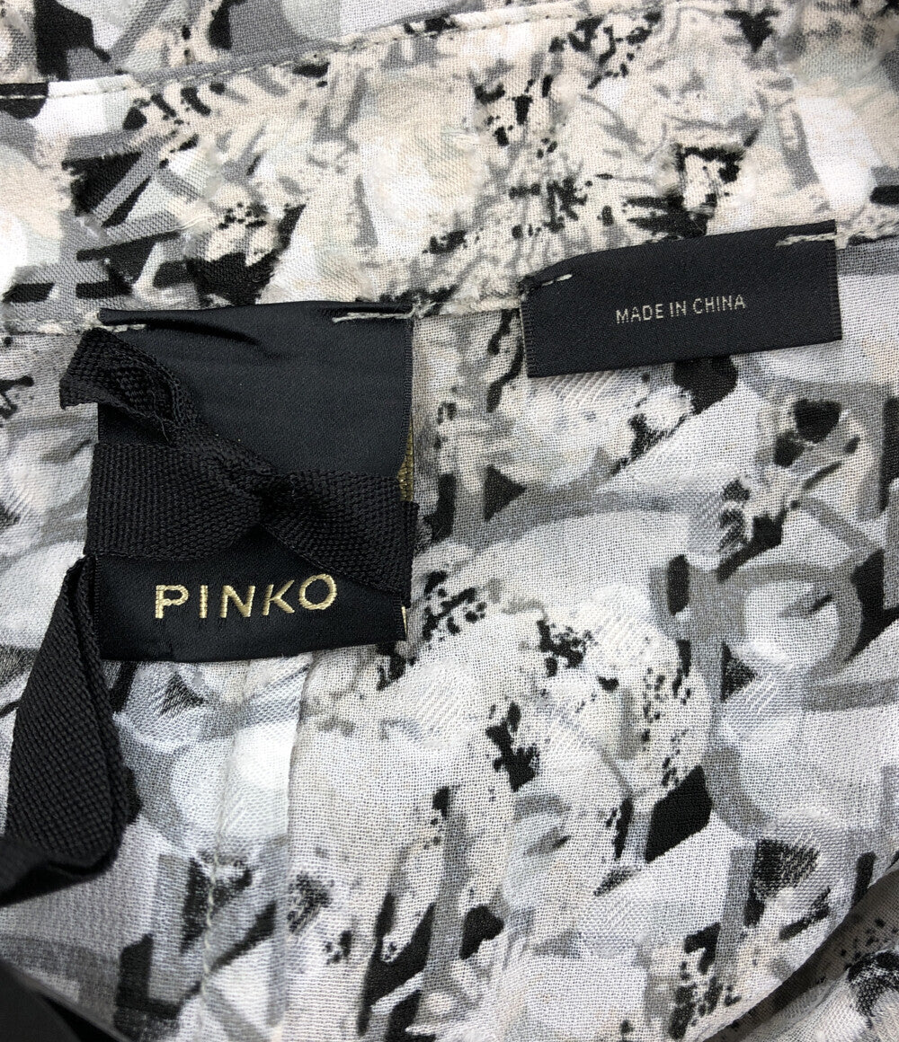 ピンコ 美品 長袖シャツワンピース モノクロ      レディース SIZE 40 (L) PINKO