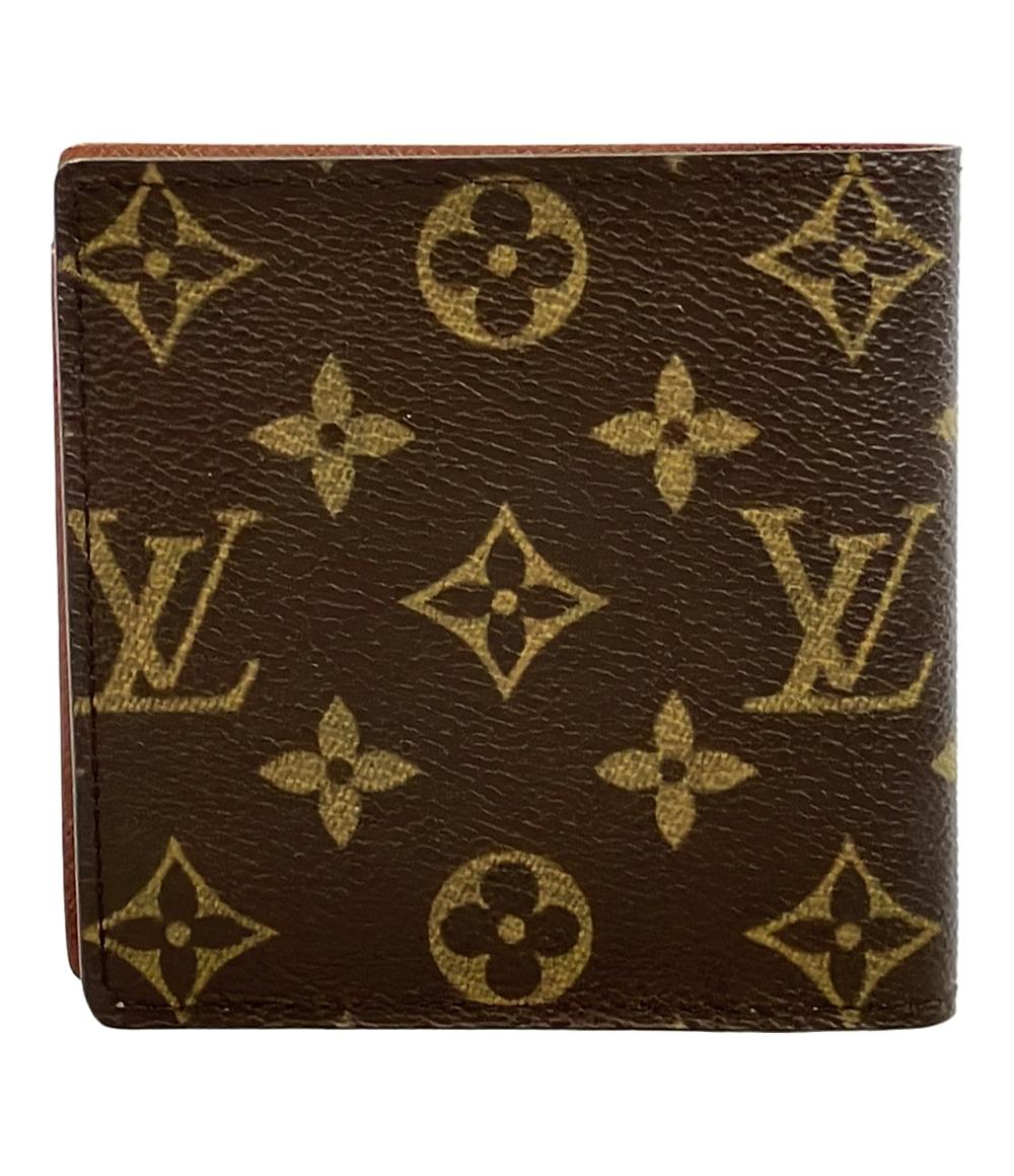 美品 ルイヴィトン 二つ折り財布 ポルトフォイユマルコ モノグラム M61675 メンズ Louis Vuitton