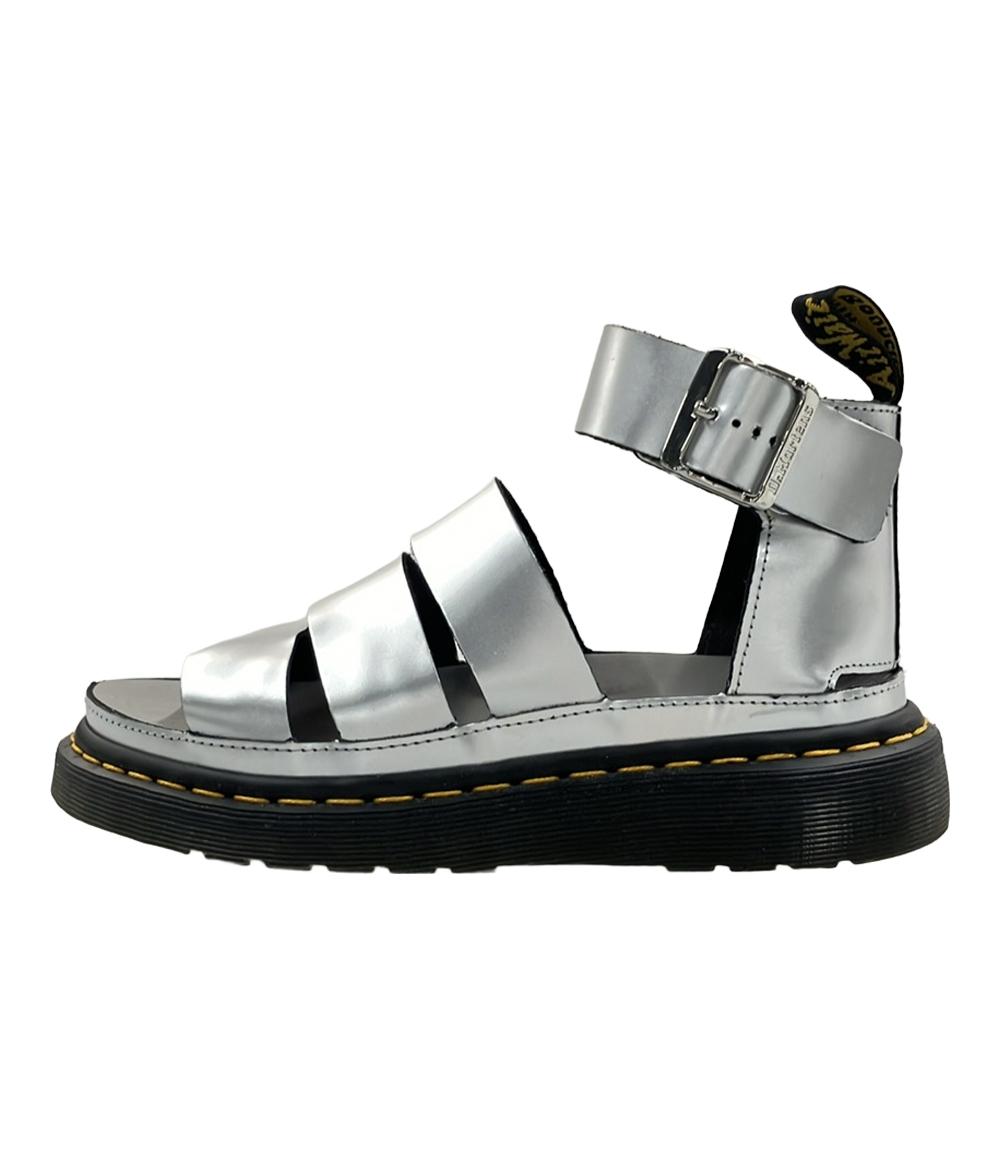 ドクターマーチン ストラップサンダル CLARISSA II SILVER METALLIC CALF SANDALS レディース SIZE UK 4 (M) Dr.Martens