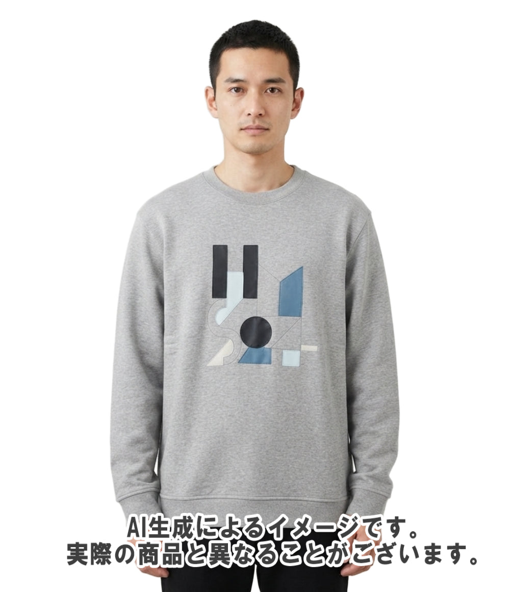 HERMES スウェット 裏起毛 レザーパッチ メンズ SIZE XXXL エルメス