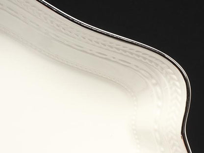 美品 ウエッジウッド ダイヤディッシュ 皿 22cm インタグリオ プラチナ WEDGWOOD