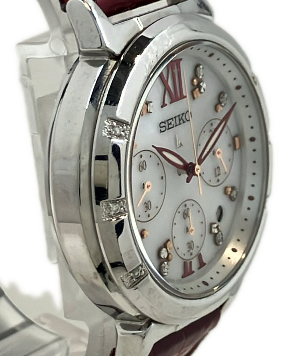 SEIKO 腕時計 ルキア lK ソーラー ホワイト V175-0DF0 レディース セイコー