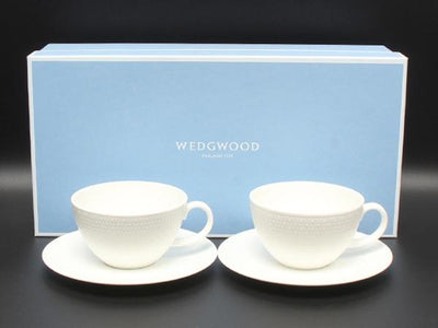 美品 ウエッジウッド カップ＆ソーサー 2客セット ペア ジオ GIO WEDGWOOD