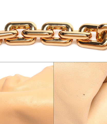 BOTTEGA VENETA チェーンショルダーバッグ ボディバッグ レザー ゴールド金具 がま口 ザ チェーン ポーチ 690831V1BW0 2700 レディース