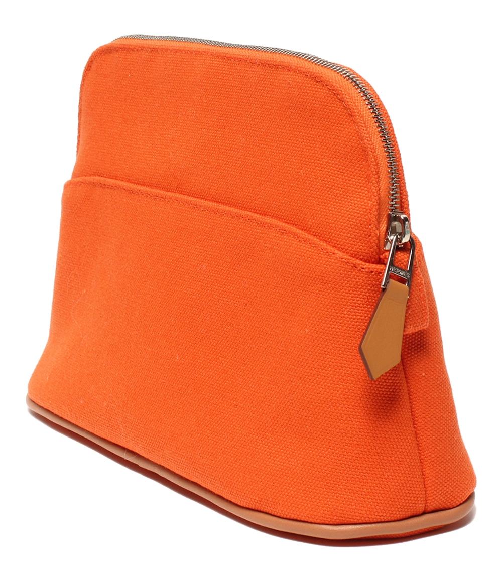 美品 HERMES ボリードポーチ25 シルバー金具 コスメポーチ レッド 美品 HERMES ボリードポーチ25 シルバー金具 コスメポーチ レッド