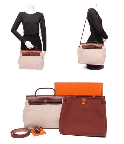 HERMES 2WAY ハンドバッグ ショルダーバッグ 肩掛け ゴールド金具 □E刻印 エールバッグ PM レディース エルメス