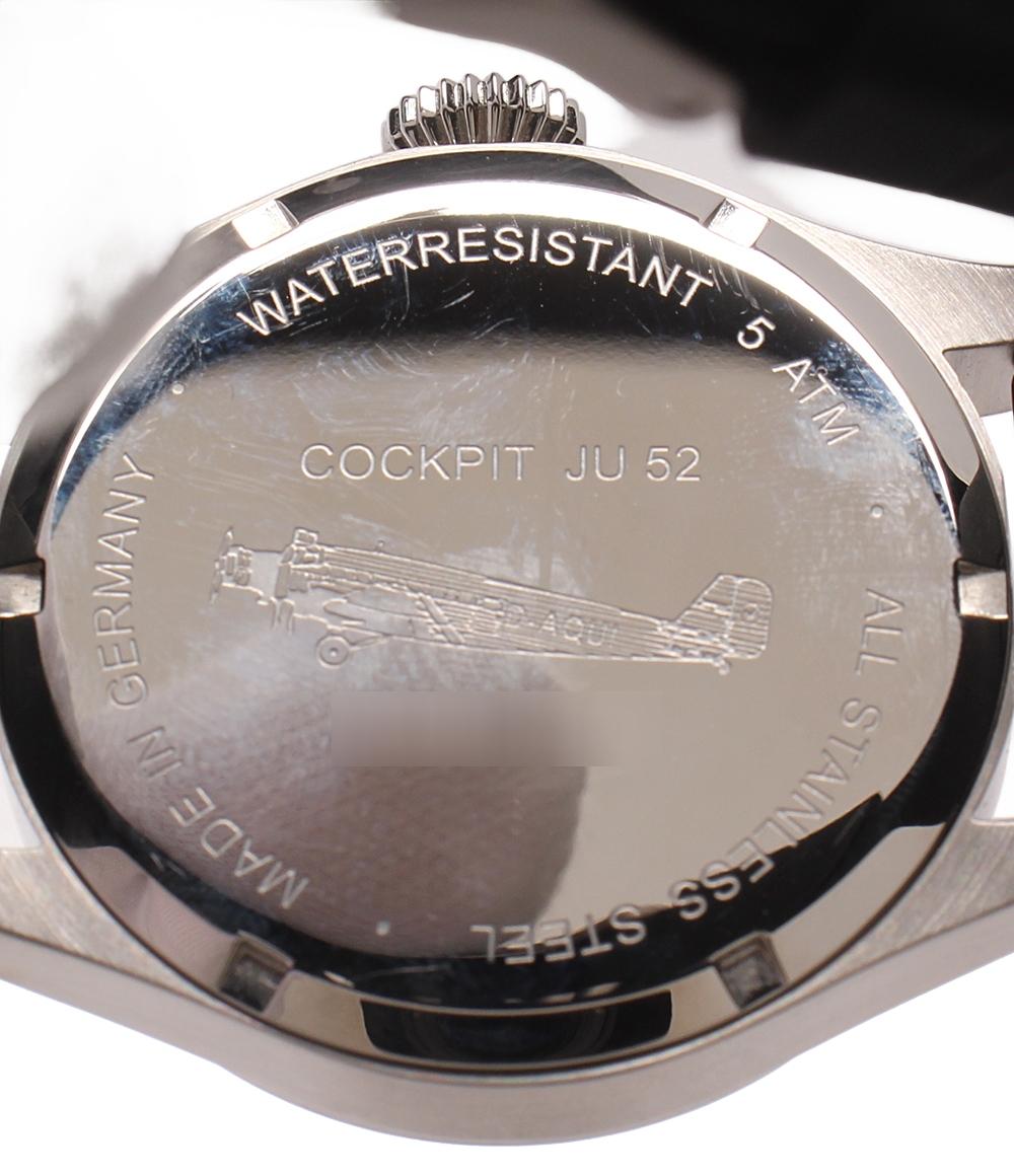 JUNKERS 腕時計 COCKPIT JU52 クオーツ ブラック メンズ ユンカース