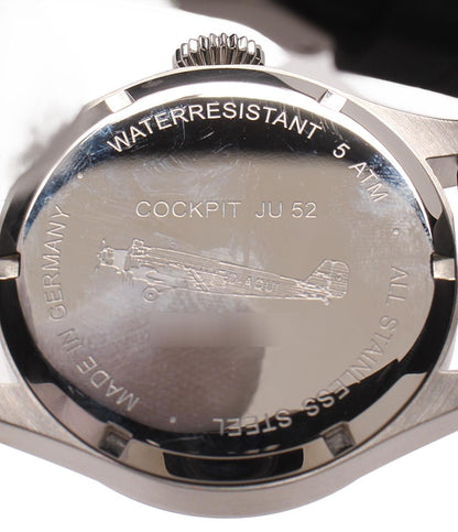 JUNKERS 腕時計 COCKPIT JU52 クオーツ ブラック メンズ ユンカース