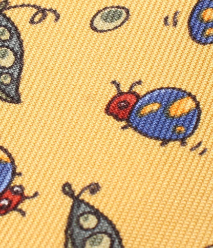 エルメス ネクタイ シルク100％ てんとうむし柄 メンズ HERMES