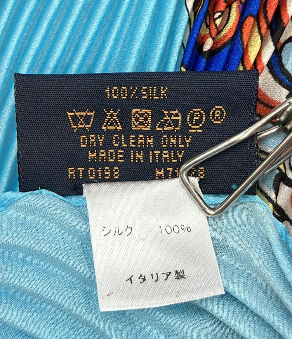 美品 LOUIS VUITTON スカーフ シルク100% プリーツ M71528 レディース ルイ・ヴィトン