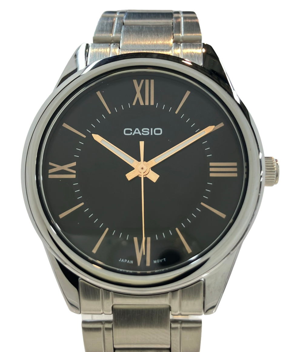 美品 CASIO 腕時計 クオーツ ブラック MTP-V005 メンズ カシオ