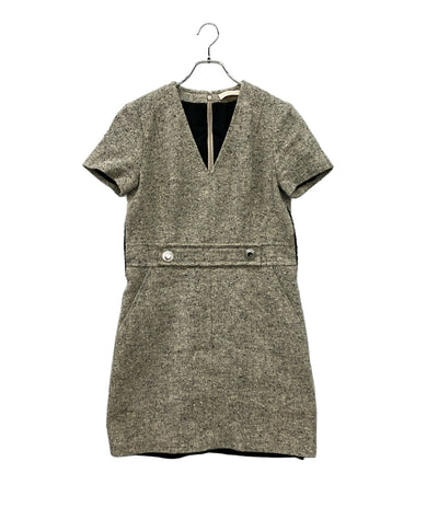 Tory Burch Vネック ツイード半袖ワンピース レディース SIZE 4 (M) トリーバーチ