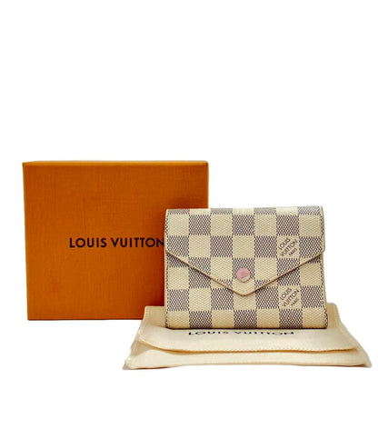 ルイヴィトン 三つ折り財布 ポルトフォイユ ヴィクトリーヌ ダミエ アズール N64022 レディース LOUIS VUITTON