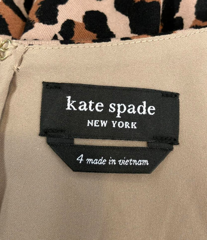 美品 Kate Spade ノースリーブトップス レオパード柄 レディース SIZE 4 (L) ケイトスペード