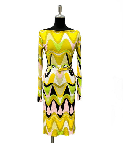 美品 Emilio Pucci 長袖 ワンピース レディース SIZE 38 (S) エミリオ・プッチ