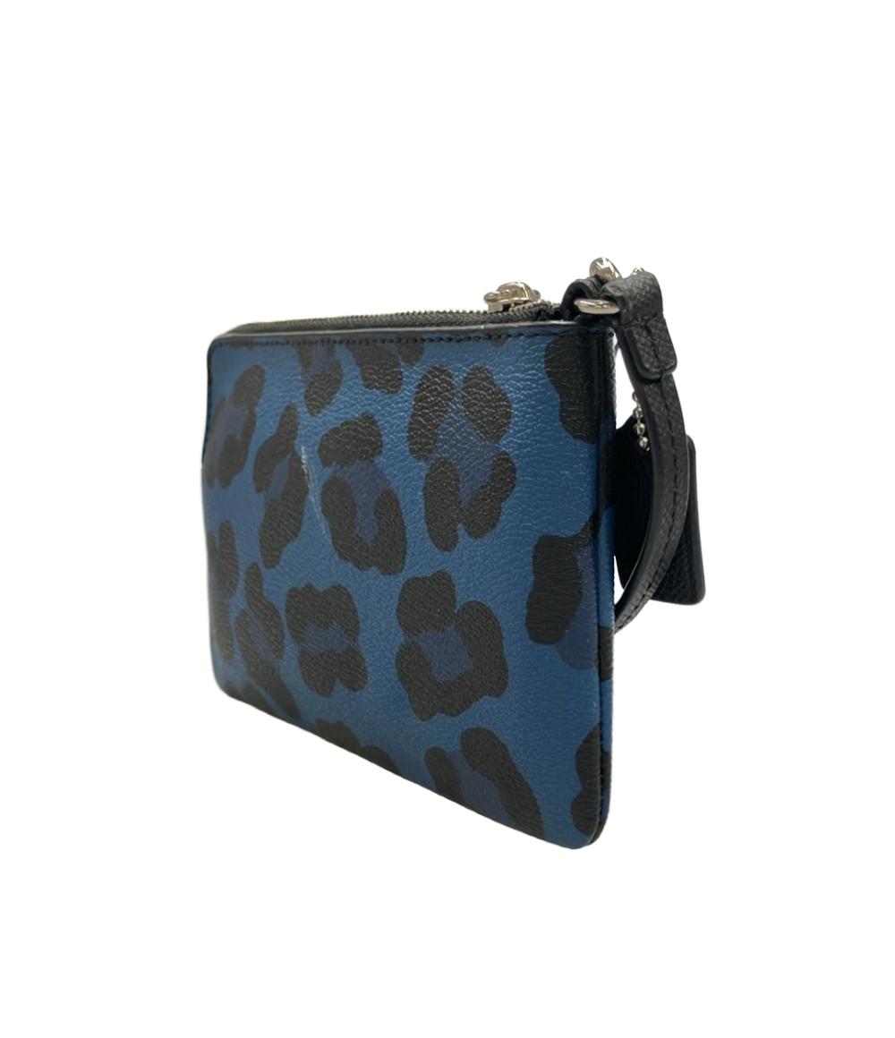 COACH ポーチ レオパード プリント コーナー ジップ リストレット F64238 レディース コーチ
