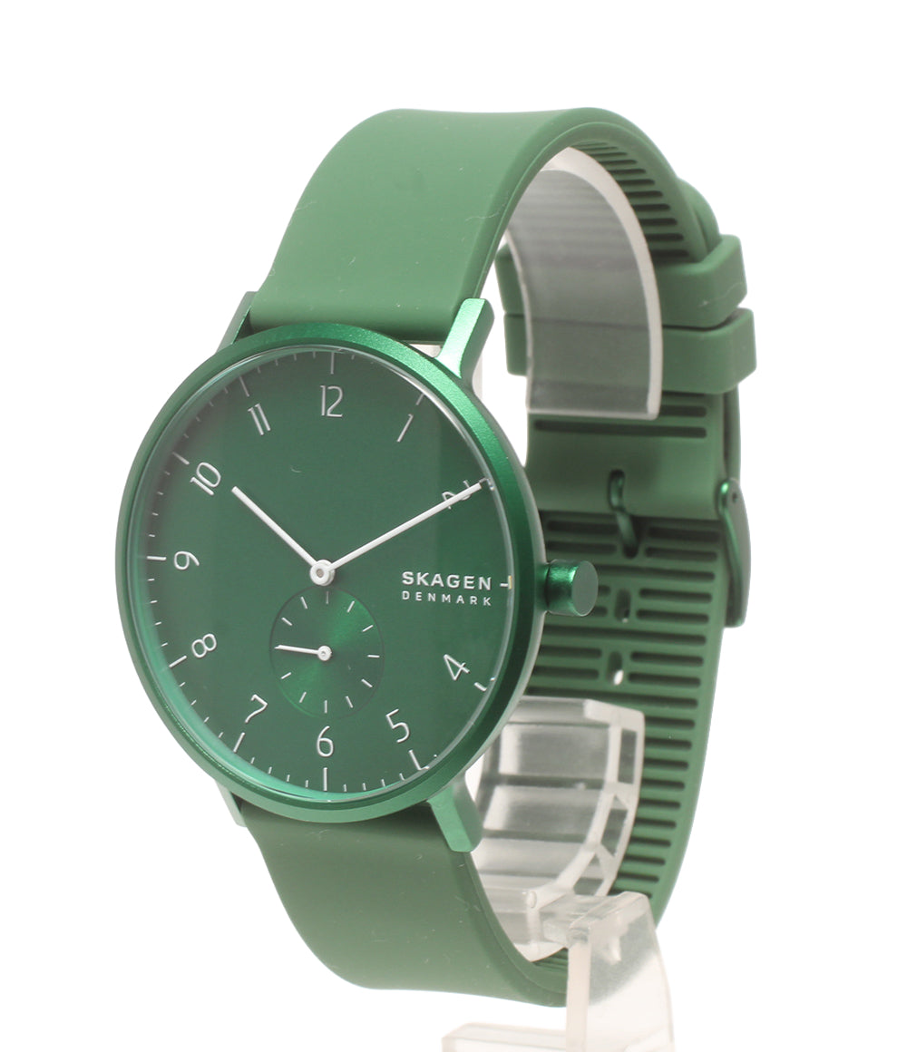 美品 SKAGEN 腕時計 アーレンクルール クオーツ グリーン SKW6545 レディース メンズ スカーゲン