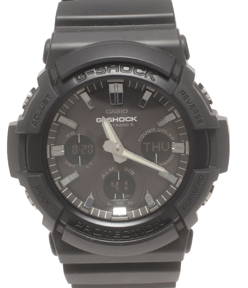 美品 CASIO 腕時計 G-SHOCK 電波ソーラー ソーラー ブラック GAW-100B メンズ カシオ