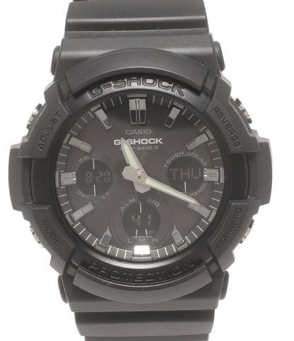 美品 CASIO 腕時計 G-SHOCK 電波ソーラー ソーラー ブラック GAW-100B メンズ カシオ
