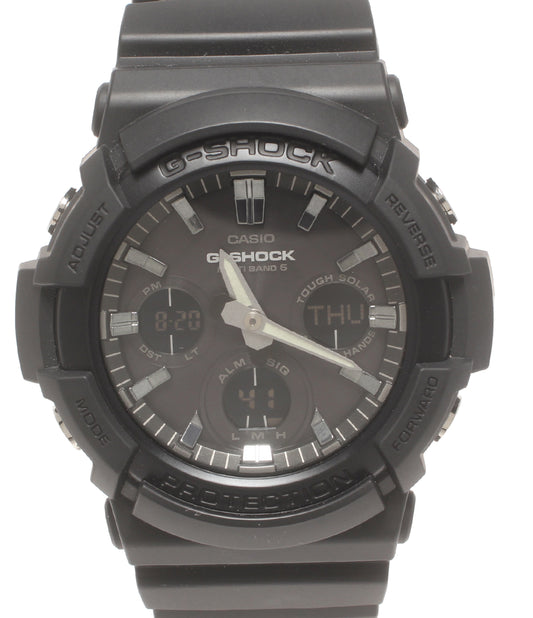 美品 CASIO 腕時計 G-SHOCK 電波ソーラー ソーラー ブラック GAW-100B メンズ カシオ