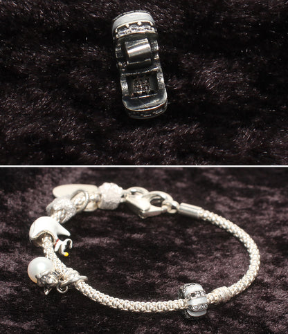 美品 PANDORA Disney ブレスレット SV925 6チャーム ハートモチーフ ナイトメアービフォアクリスマス レディース パンドラ