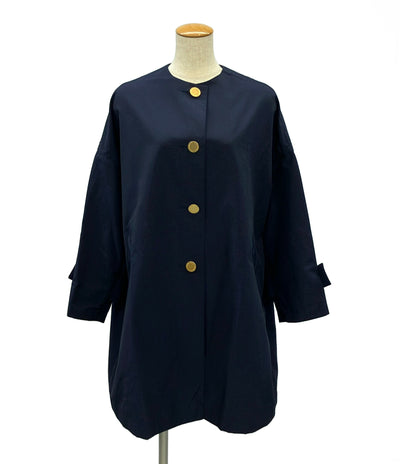 美品 Traditional Weatherwear マールトンノーカラーコート MACKJ202509 レディース SIZE 34 (XS) トラディショナルウェザーウェア