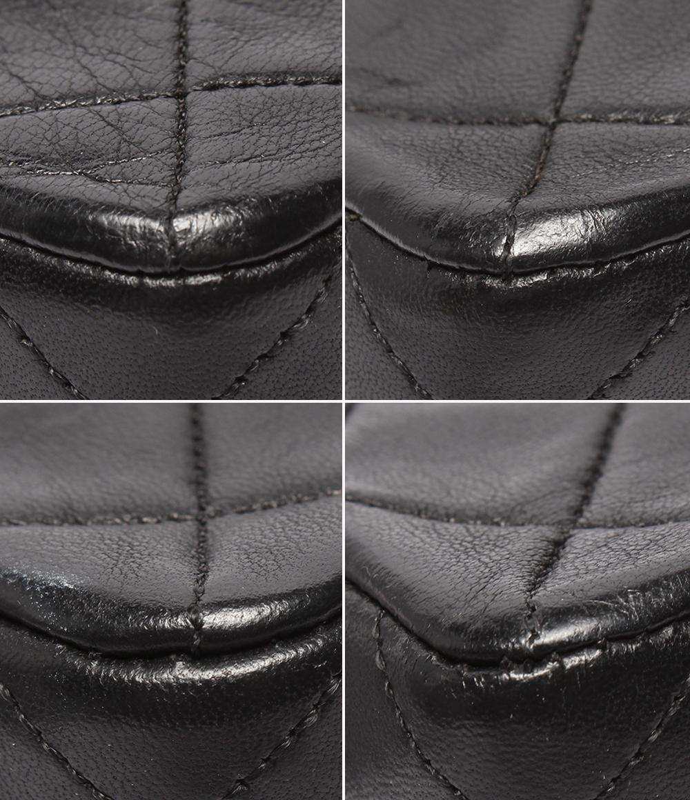 CHANEL チェーンショルダーバッグ ゴールド金具 マトラッセ20 ラムスキン 1番台 シングルチェーン シングルフラップ レディース シャネル