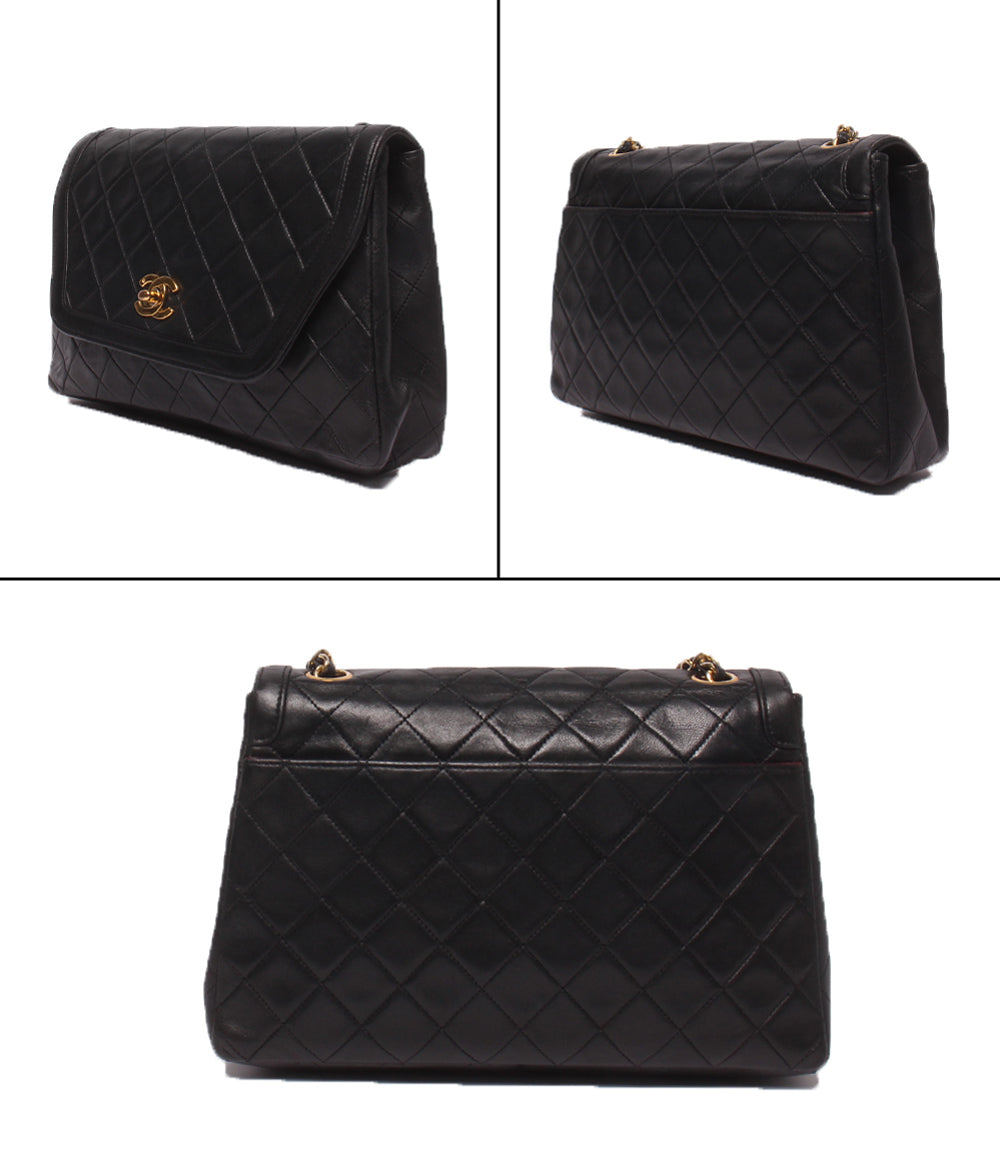 CHANEL チェーンショルダーバッグ ゴールド金具 シングルチェーン シングルフラップ 1番台 斜め掛け ダイアナマトラッセ レディース シャネル