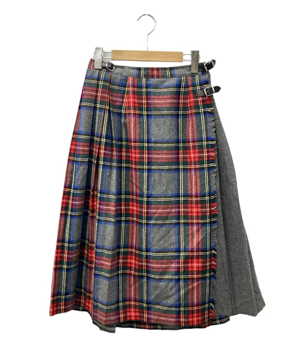 オニールオブダブリン チェックプリーツラップスカート レディース SIZE 10 (M) O’NEIL of DUBLIN
